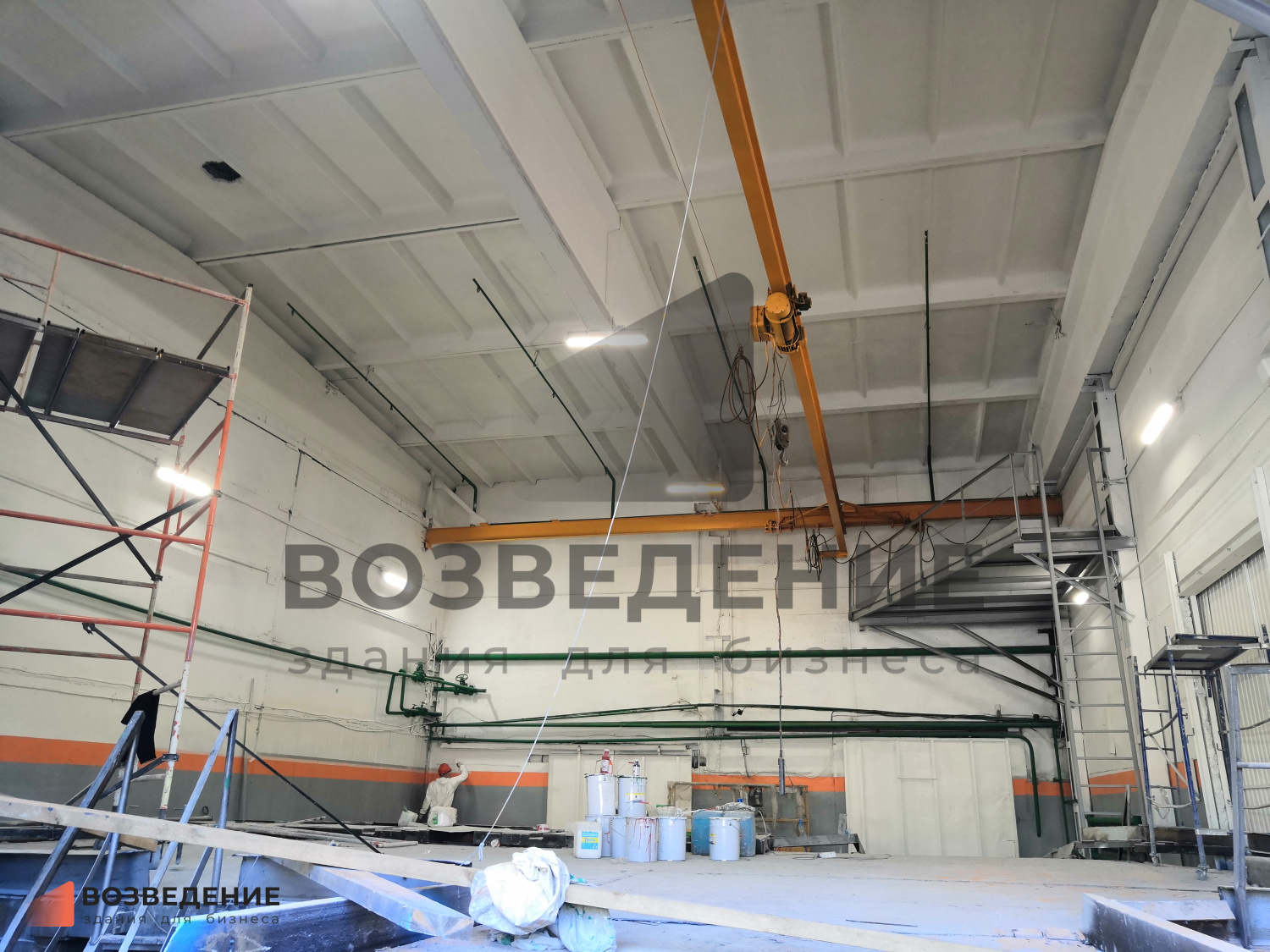 Покраска цехов производственного корпуса в Тольятти — дизайн-проект и окрасочные работы с укрытием оборудования